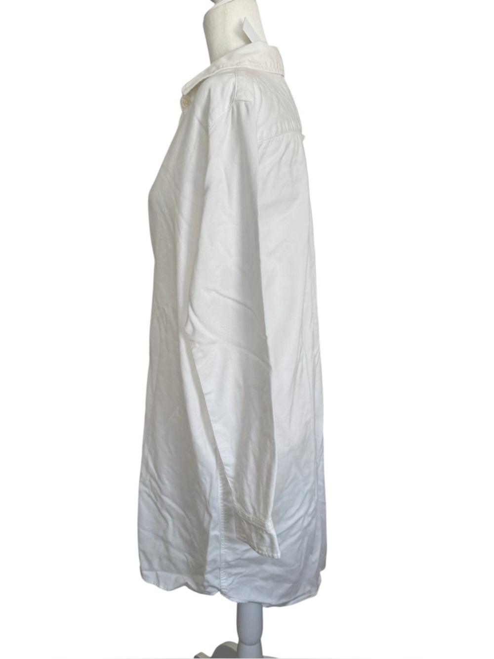 Unsubscribed White Oxford Shirt Dress S 100% Cotton Button Down Minimal NWT - Picture 7 of 16